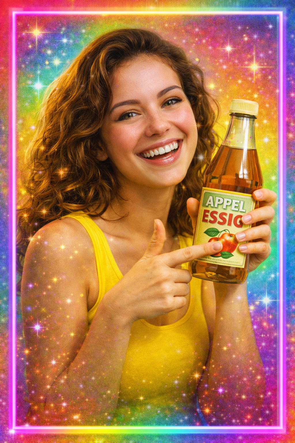 Frau mit Essig